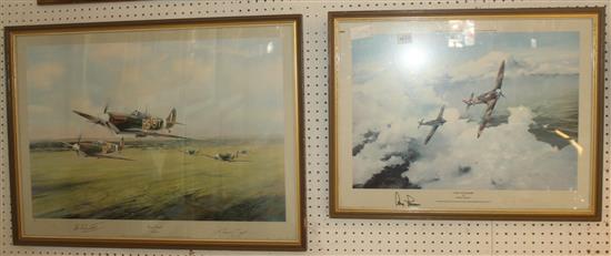 2 signed aircraft prints